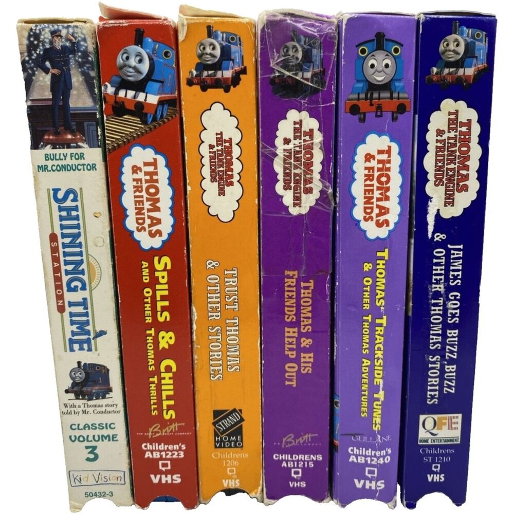6 Thomas The Tank Engine & Friends VHS Tapes Trains Children’s George Carlin